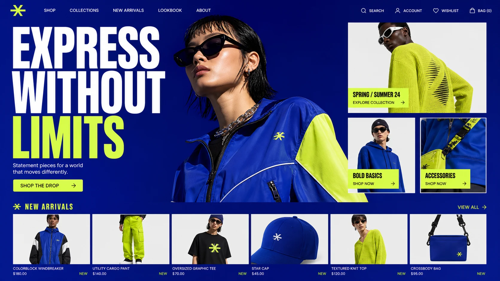 Representative Shopify storefront concept for Theme Development